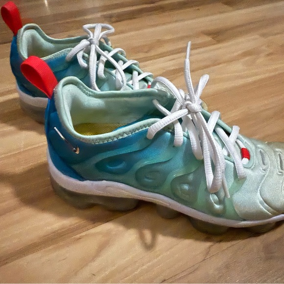 Nike Shoes - Nike Kids Aqua and White Sneakers
